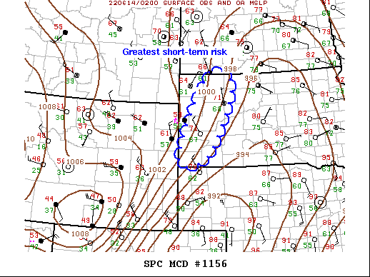 Mesoscale Discussion 1156