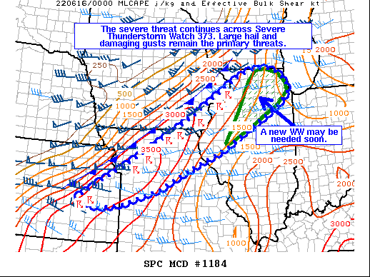 Mesoscale Discussion 1184