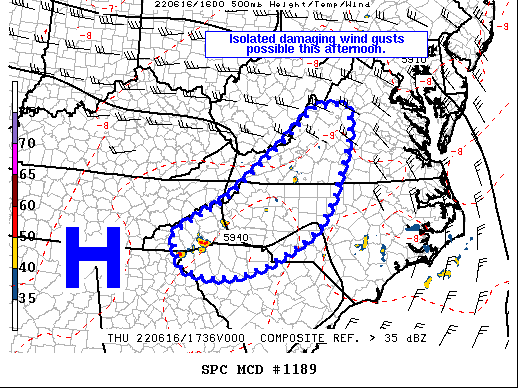Mesoscale Discussion 1189