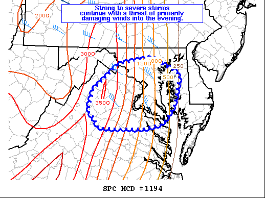 Mesoscale Discussion 1194