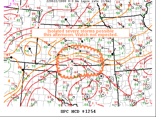 Mesoscale Discussion 1254