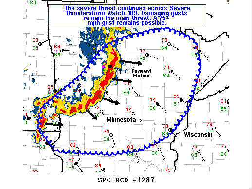 Mesoscale Discussion 1287
