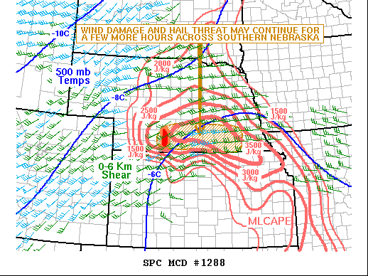 Mesoscale Discussion 1288