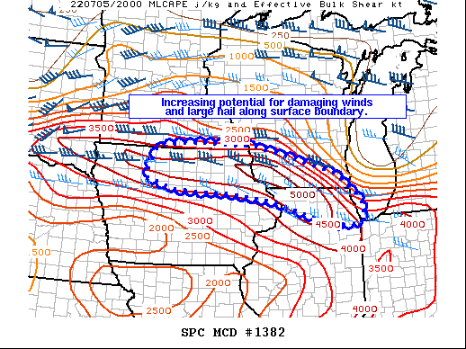 Mesoscale Discussion 1382