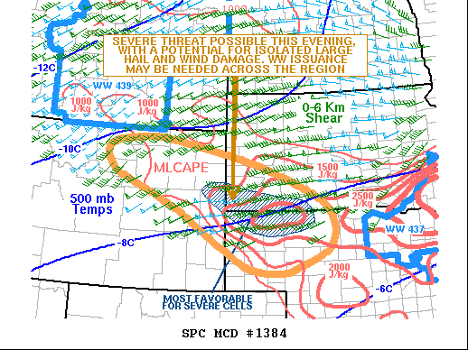 Mesoscale Discussion 1384