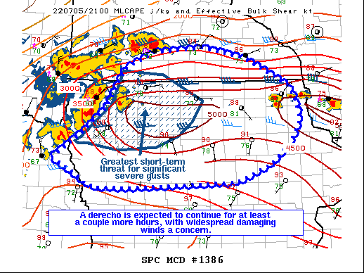 Mesoscale Discussion 1386