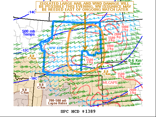 Mesoscale Discussion 1389