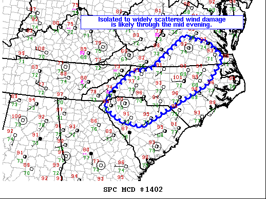 Mesoscale Discussion 1402