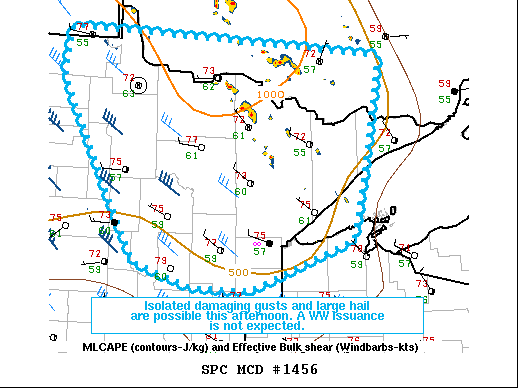 Mesoscale Discussion 1456