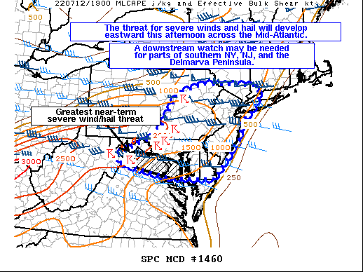 Mesoscale Discussion 1460
