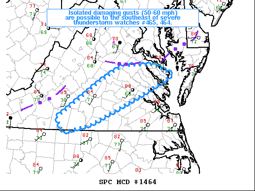 Mesoscale Discussion 1464