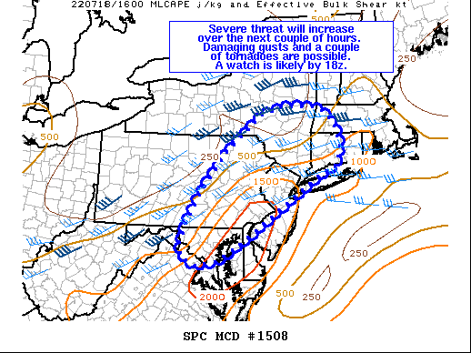 Mesoscale Discussion 1508