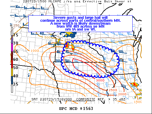 Mesoscale Discussion 1563