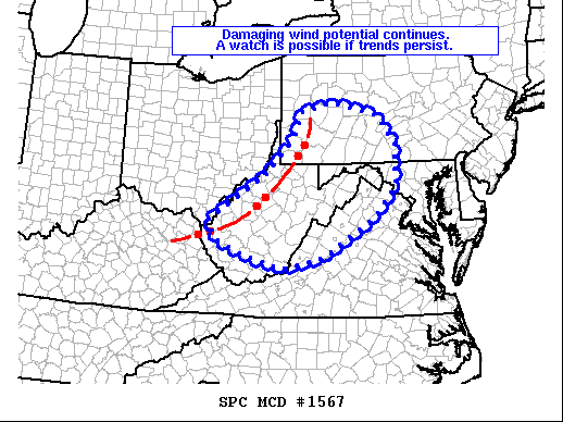 Mesoscale Discussion 1567