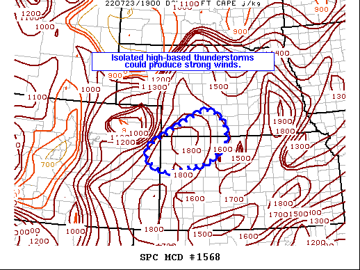 Mesoscale Discussion 1568