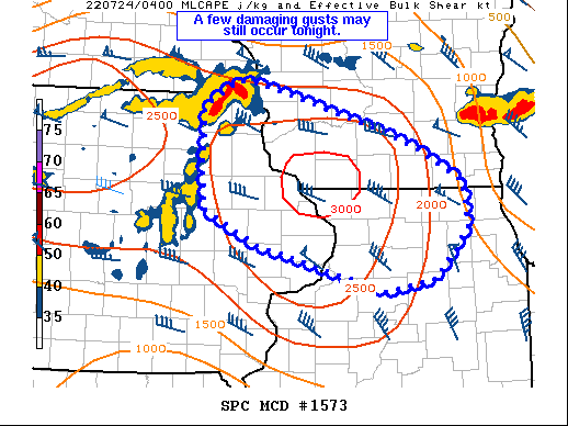 Mesoscale Discussion 1573