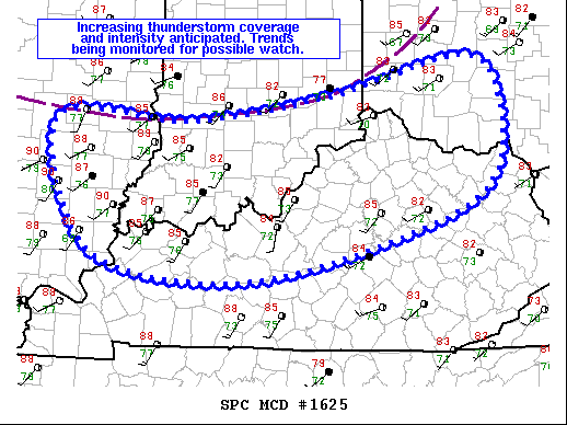 Mesoscale Discussion 1625