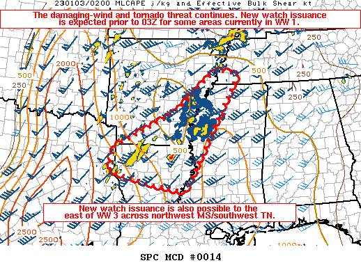 Mesoscale Discussion 14