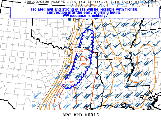 Mesoscale Discussion 16