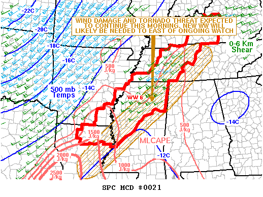 Mesoscale Discussion 21