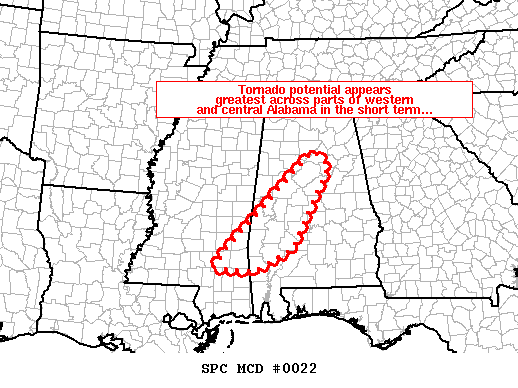 Mesoscale Discussion 22
