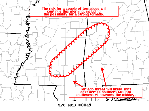 Mesoscale Discussion 49