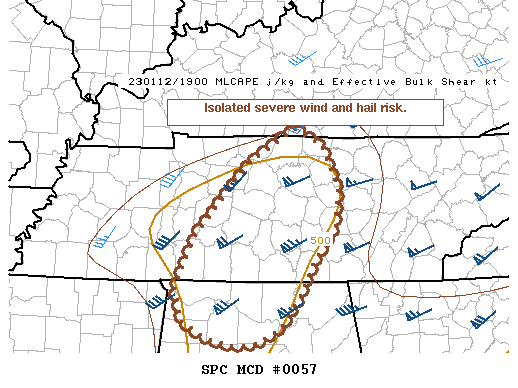 Mesoscale Discussion 57
