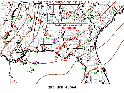 Mesoscale Discussion 64