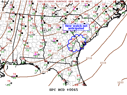 Mesoscale Discussion 65
