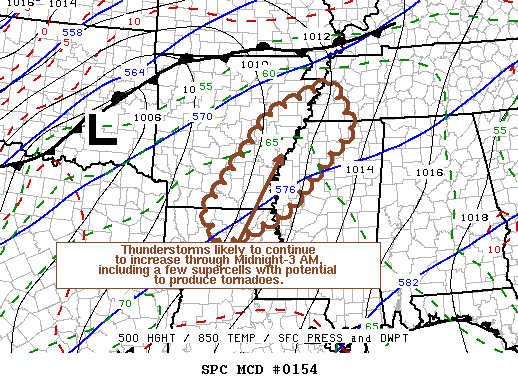 Mesoscale Discussion 154