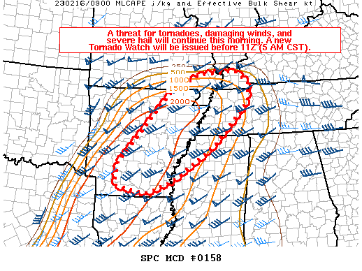 Mesoscale Discussion 158