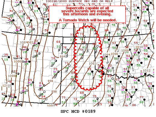 Mesoscale Discussion 189