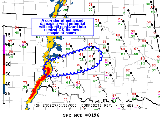 Mesoscale Discussion 196