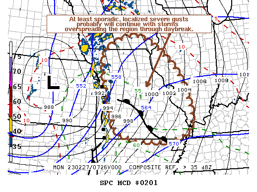 Mesoscale Discussion 201
