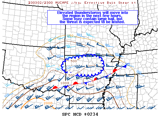 Mesoscale Discussion 234
