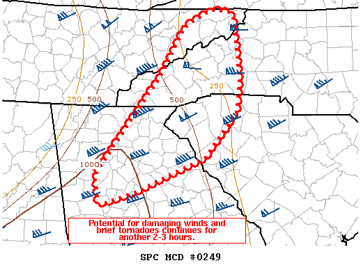 Mesoscale Discussion 249