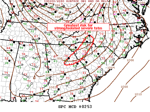 Mesoscale Discussion 253