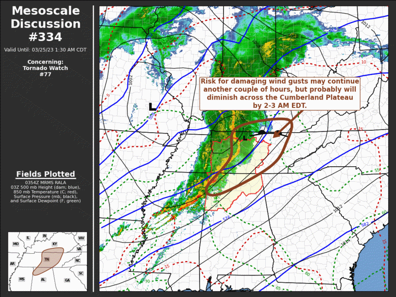 Mesoscale Discussion 334