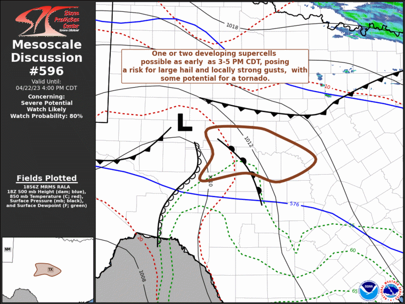 Mesoscale Discussion 596
