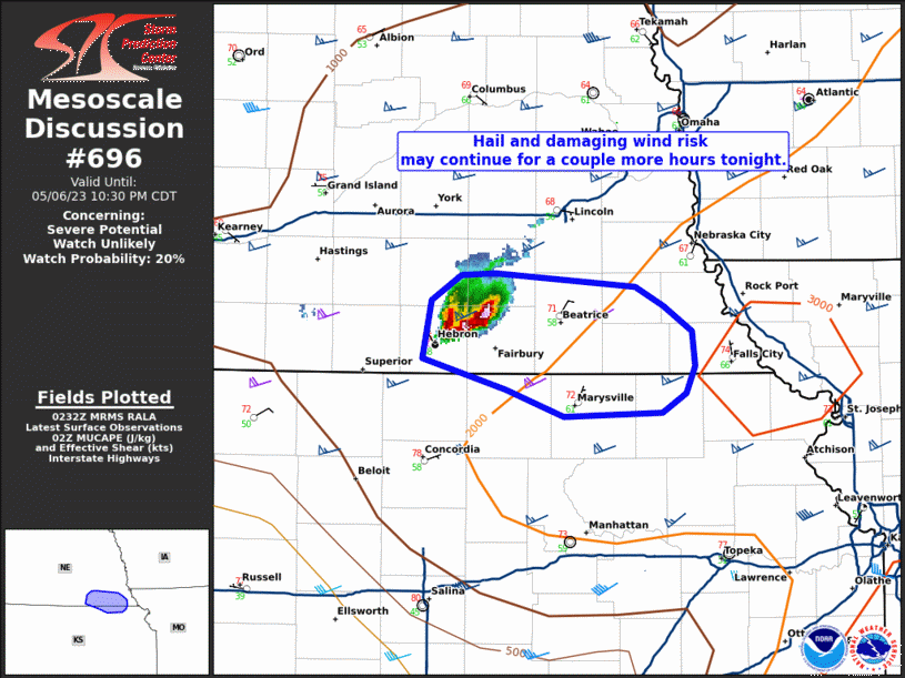 Mesoscale Discussion 696