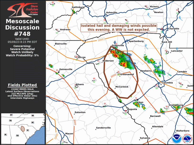 Mesoscale Discussion 748