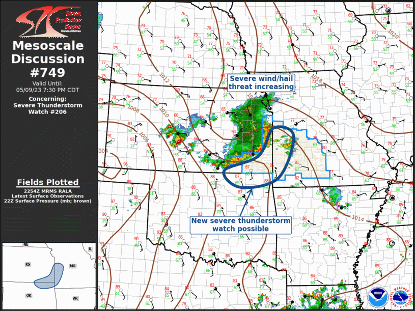 Mesoscale Discussion 749