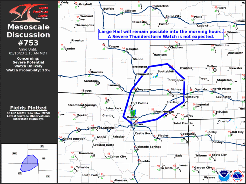 Mesoscale Discussion 753