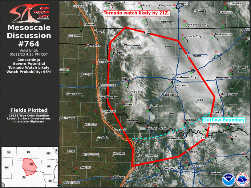 Mesoscale Discussion 764