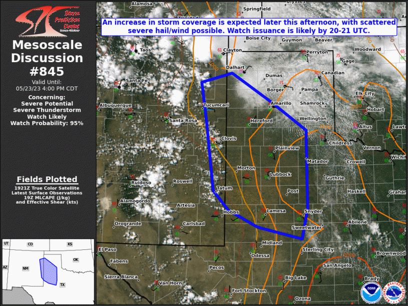 Mesoscale Discussion 845