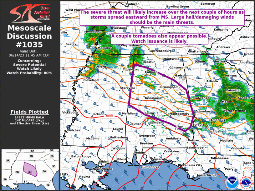 Mesoscale Discussion 1035
