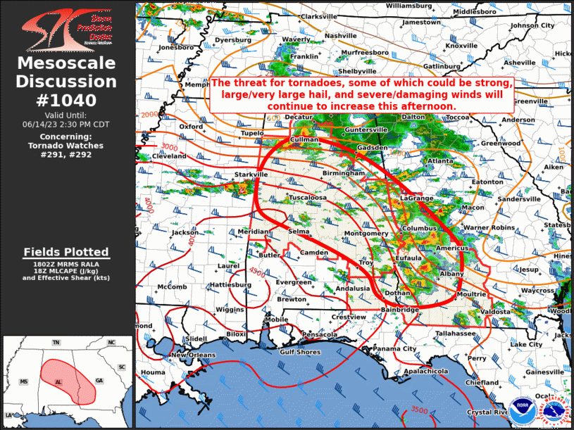Mesoscale Discussion 1040
