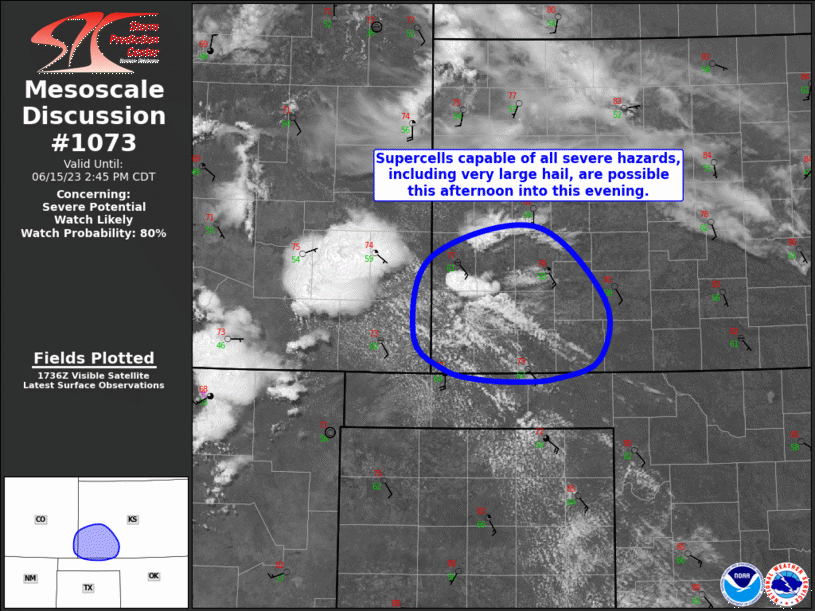 Mesoscale Discussion 1073
