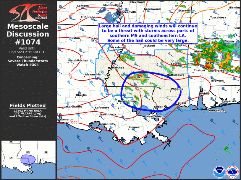 Mesoscale Discussion 1074