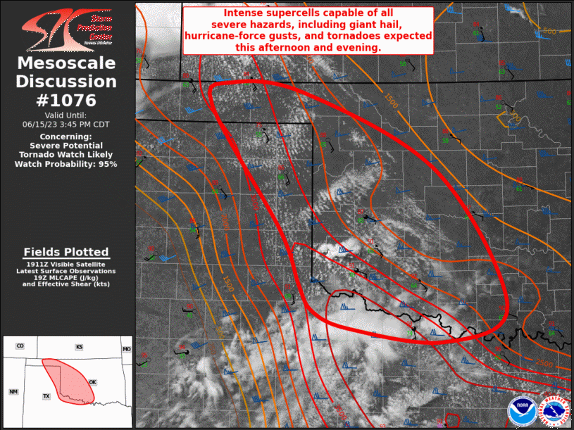 Mesoscale Discussion 1076